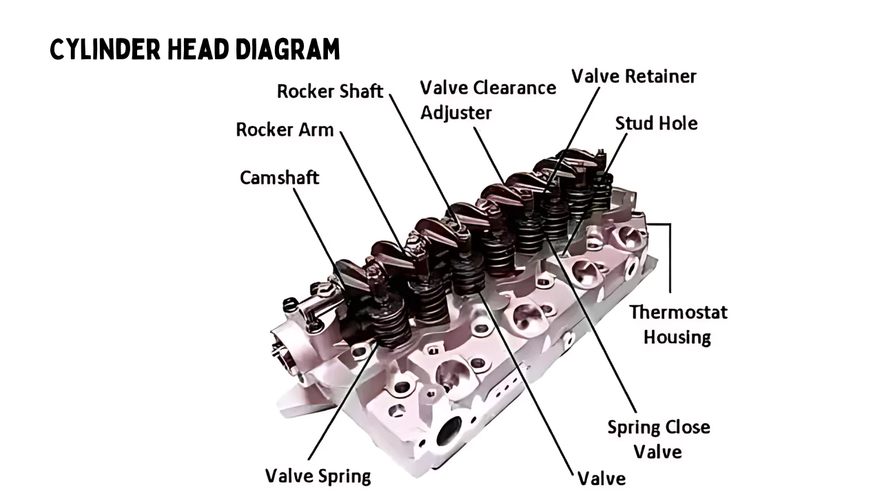 What is a Cylinder Head? Diagram, Parts, And Symptoms